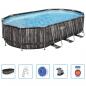 Preview: Bestway Power Steel Pool-Set Oval 488x305x107 cm