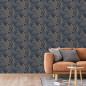 Preview: ARDEBO.de - DUTCH WALLCOVERINGS Tapete Joelle Silbern und Blau