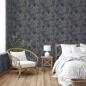 Preview: DUTCH WALLCOVERINGS Tapete Joelle Silbern und Blau