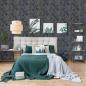 Preview: DUTCH WALLCOVERINGS Tapete Joelle Silbern und Blau