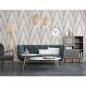 Preview: DUTCH WALLCOVERINGS Tapete Geometric Weiß und Golden