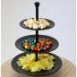 Preview: ARDEBO.de - Excellent Houseware Etagere mit 3 Ablagen 36,5 cm Mattschwarz