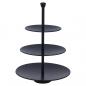 Preview: Excellent Houseware Etagere mit 3 Ablagen 36,5 cm Mattschwarz