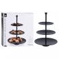 Preview: Excellent Houseware Etagere mit 3 Ablagen 36,5 cm Mattschwarz