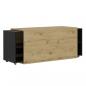 Preview: FMD TV-Schrank 194,5x39,9x49,2 cm Artisan-Eiche und Schwarz