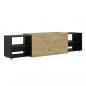 Preview: FMD TV-Schrank 194,5x39,9x49,2 cm Artisan-Eiche und Schwarz