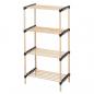 Preview: ARDEBO.de - Storage solutions Schuhregal mit 4 Ablagen Holz 49x28x92,5 cm