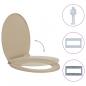 Preview: Toilettensitz mit Absenkautomatik Beige Oval