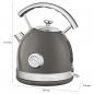 Preview: ProfiCook PC-WKS 1192 Wasserkocher Vintage, 1,7L, 1850-2200 W, Sichtfenster, anthrazit (511192)