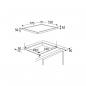 Preview: PKM IN5-FZ Induktionskochfeld mit Edelstahlrahmen, 77 cm breit, Touch Control mit Sliderfunktion, 5 Kochfelder (davon 1 Flexzone), 9 Heizstufen, Timer, Kindersicherung, schwarz