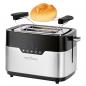 Preview: ProfiCook PC-TA 1170 Toaster, 770-920 W, breite Toastschlitze, Sensor Touch, schwarz/edelstahl