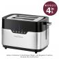 Preview: ProfiCook PC-TA 1170 Toaster, 770-920 W, breite Toastschlitze, Sensor Touch, schwarz/edelstahl