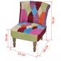 Preview: Französischer Sessel 2 Stk. Patchwork-Design Stoff