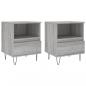 Preview: Nachttische 2 Stk. Grau Sonoma 40x35x50 cm Holzwerkstoff