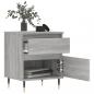 Preview: Nachttisch Grau Sonoma 40x35x50 cm Holzwerkstoff