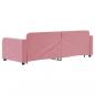 Preview: Tagesbett Ausziehbar mit Schubladen Rosa 80x200 cm Samt