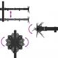 Preview: Tischhalterung für 2 Monitore Schwarz Stahl VESA 75/100 mm