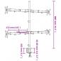 Preview: Monitorhalterung Schwarz Stahl VESA 75/100 mm