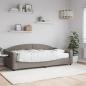 Preview: ARDEBO.de - Tagesbett mit Matratze Taupe 100x200 cm Stoff