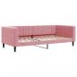 Preview: Tagesbett Ausziehbar mit Schubladen Rosa 90x200 cm Samt