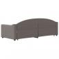 Preview: Tagesbett Ausziehbar mit Schubladen Taupe 80x200 cm Stoff