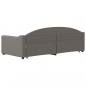 Preview: Tagesbett Ausziehbar mit Schubladen Taupe 90x200 cm Stoff