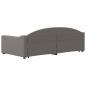 Preview: Tagesbett Ausziehbar mit Schubladen Taupe 100x200 cm Stoff