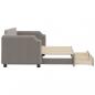 Preview: Tagesbett Ausziehbar mit Schubladen Taupe 80x200 cm Stoff