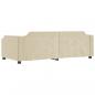 Preview: Tagesbett Ausziehbar mit Schubladen Creme 80x200 cm Stoff