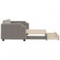 Preview: Tagesbett Ausziehbar mit Schubladen Taupe 90x200 cm Stoff