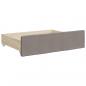 Preview: Tagesbett Ausziehbar mit Schubladen Taupe 100x200 cm Stoff