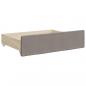 Preview: Tagesbett Ausziehbar mit Schubladen Taupe 80x200 cm Stoff