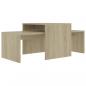 Preview: Couchtisch-Set Sonoma-Eiche 100x48x40 cm Holzwerkstoff