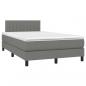 Preview: Boxspringbett mit Matratze & LED Dunkelgrau 120x200 cm Stoff