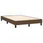 Preview: Boxspringbett mit Matratze Dunkelbraun 120x200 cm Stoff