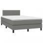 Preview: Boxspringbett mit Matratze Dunkelgrau 120x200 cm Stoff