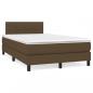 Preview: Boxspringbett mit Matratze Dunkelbraun 120x200 cm Stoff