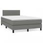 Preview: Boxspringbett mit Matratze Dunkelgrau 120x200 cm Stoff