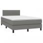 Preview: Boxspringbett mit Matratze Dunkelgrau 120x200 cm Stoff