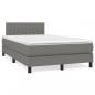 Preview: Boxspringbett mit Matratze Dunkelgrau 120x200 cm Stoff