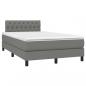 Preview: Boxspringbett mit Matratze Dunkelgrau 120x200 cm Stoff