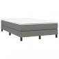 Preview: Boxspringbett mit Matratze Dunkelgrau 120x200 cm Stoff