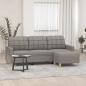 Preview: ARDEBO.de - 3-Sitzer-Sofa mit Hocker Taupe 180 cm Stoff