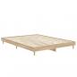 Preview: Bettgestell Sonoma-Eiche 140x190 cm Holzwerkstoff