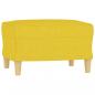 Preview: 3-Sitzer-Sofa mit Hocker Hellgelb 180 cm Stoff