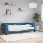 Preview: ARDEBO.de - Tagesbett mit Matratze Blau 100x200 cm Samt