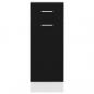 Preview: Schubunterschrank Schwarz 30x46x81,5 cm Holzwerkstoff