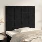 Preview: ARDEBO.de - Kopfteile 2 Stk. Schwarz 100x5x78/88 cm Samt