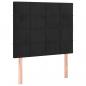 Preview: Kopfteile 2 Stk. Schwarz 100x5x78/88 cm Samt