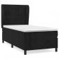 Preview: Boxspringbett mit Matratze Schwarz 100x200 cm Samt